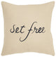 Black Beige Canvas Set Free Still Throw Pillow