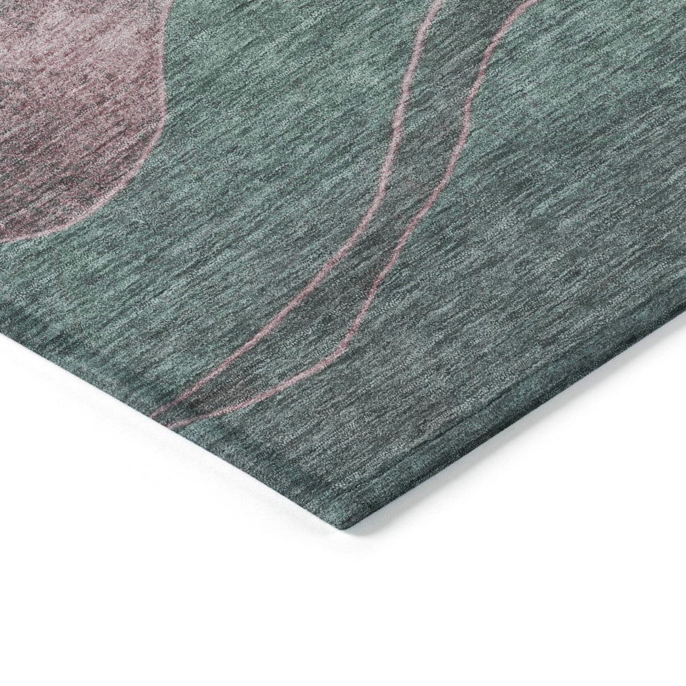 Machine Washable Indoor/Outdoor Chantille ACN1892 Sage 3' x 5' Rug