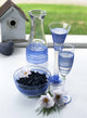 Retro Stripe Blue Champagne Glasses, Set of 2