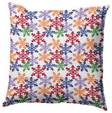Snow Fall Indoor/Outdoor Throw Pillow, Orange, 20"x20"