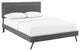 Modway Virginia Queen Platform Bed With Round Splayed Legs, Gray