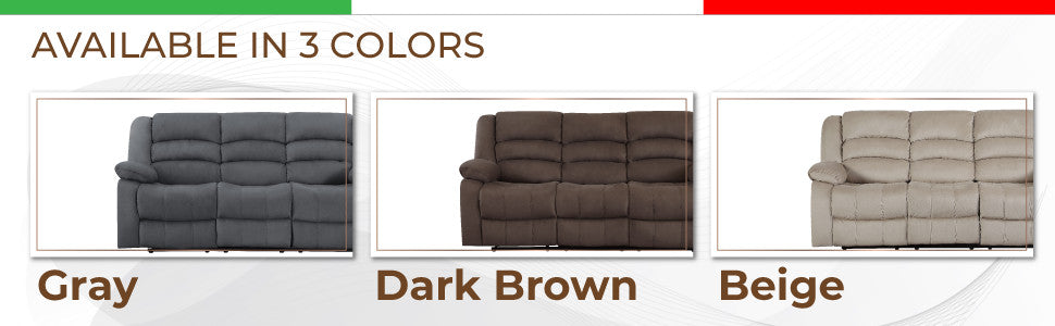 Callan Contemporary Microfiber Recliner Loveseat Beige