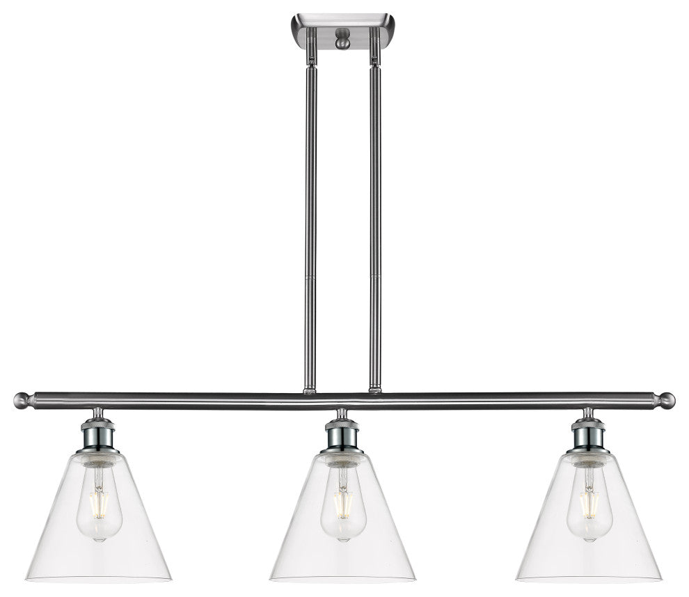 Innovations 516-3I-SN-GBC-82-LED 3 Light Island Light, Brushed Satin Nickel