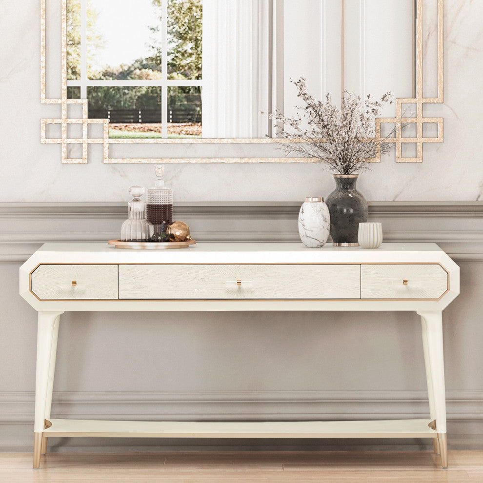 La Rachelle Console Table - Medium Champagne