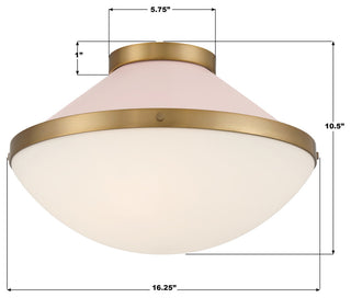 Crystorama Lighting Group XAN-8002 Xander 2 Light 16"W Flush - Vibrant Gold /