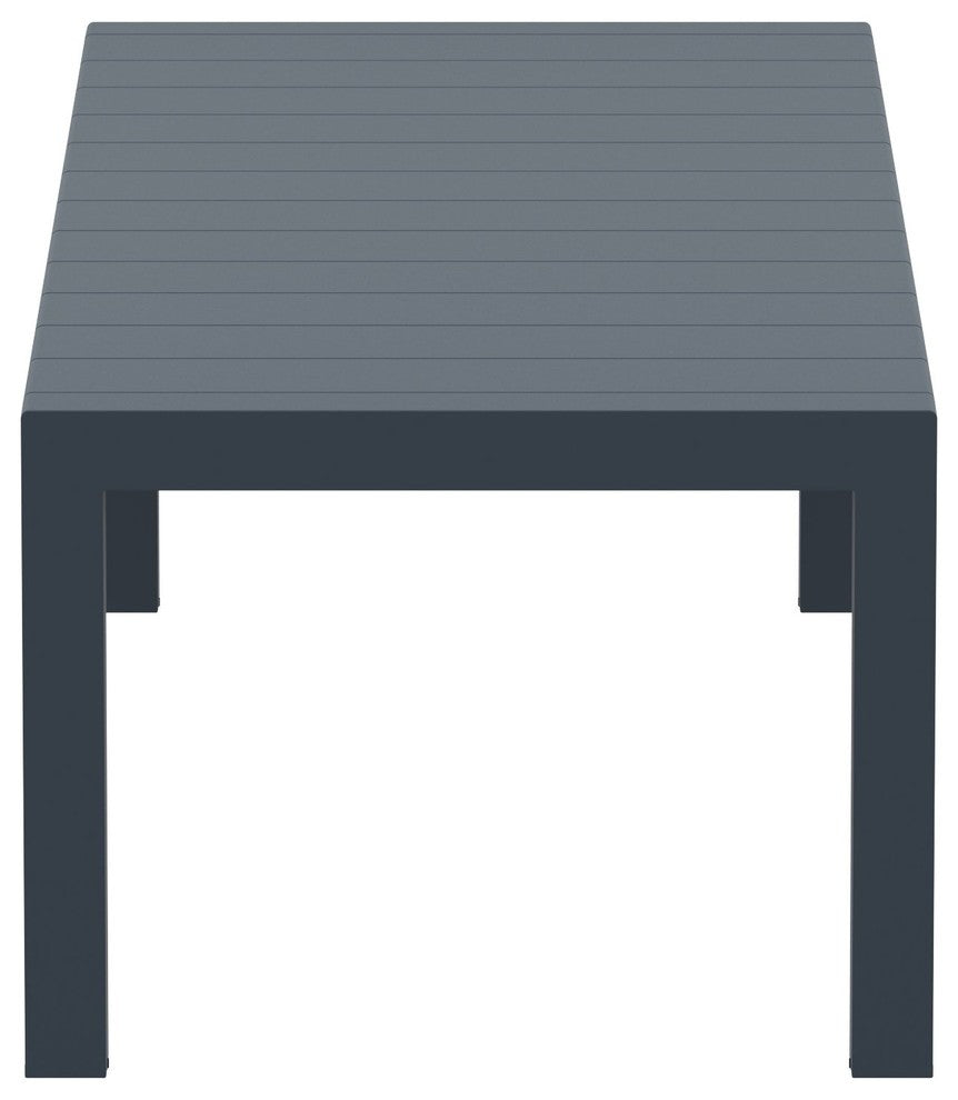 Compamia Vegas XL 102"-118" Extendable Dining Table, Wicker Dark Gray