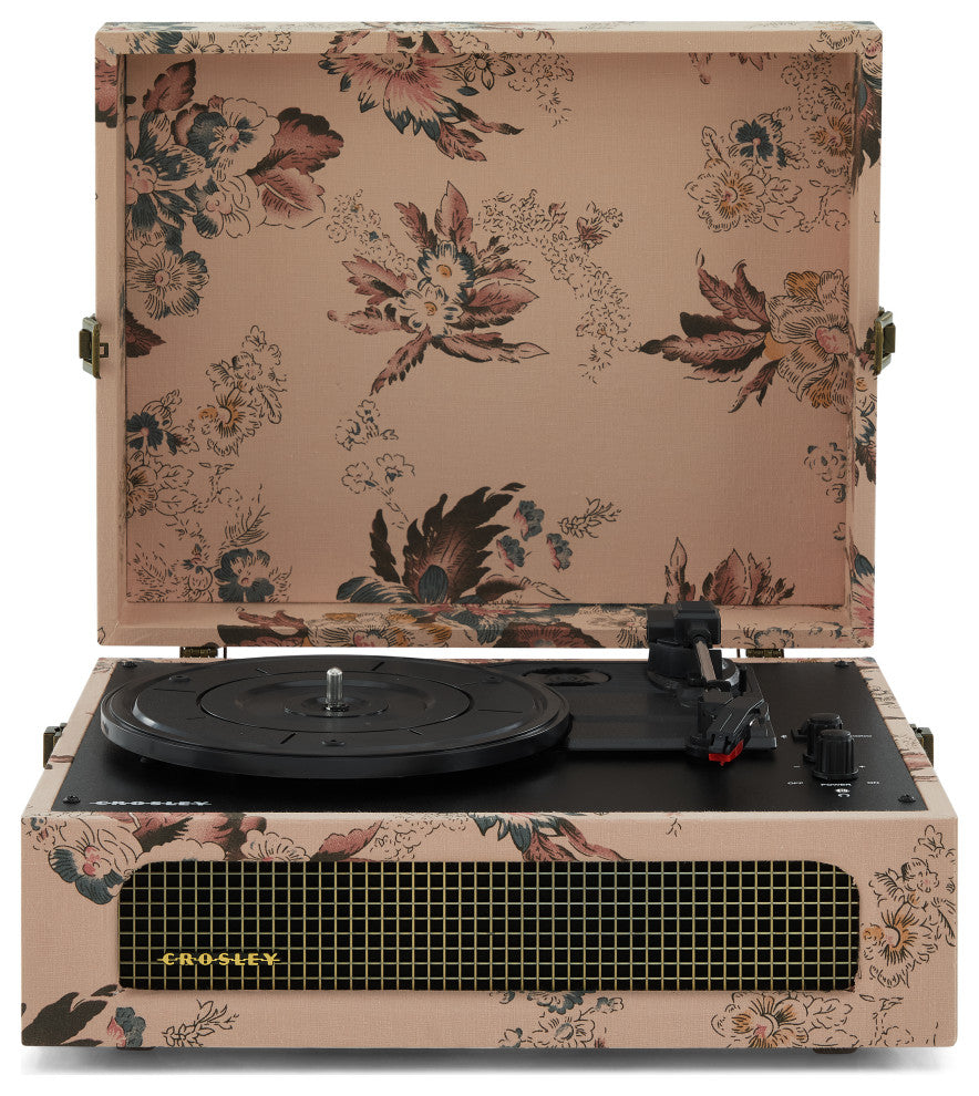 Voyager Bluetooth Vinyl Record Player, Floral
