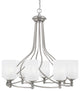 Capri 8-Light Chandelier, Brushed Nickel/White Marble