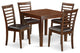 5 Pc Kitchen Dinette Set With A Dining Table And 4 Dining Chairs In Mahogany