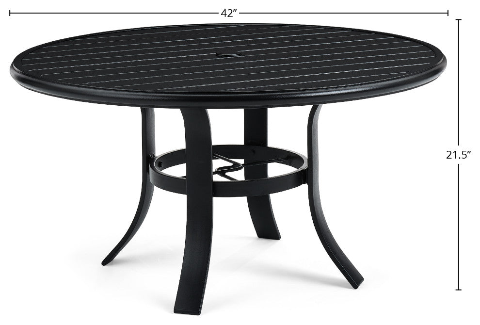 Slat Top 42" Round Chat Table, Night
