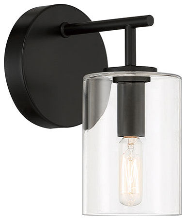 Hailie Wall Sconce 1  Light  Flat Black