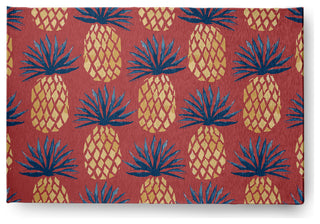 Pineapple Stripes Chenille Rug