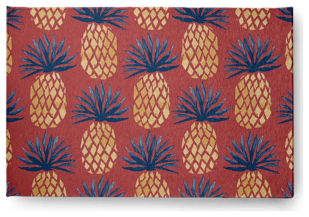 Pineapple Stripes Chenille Rug