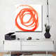 Orange Swirl II' Ready2HangArt Canvas by Leslie Owens, 40"x40"