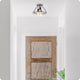 3 Light Farmhouse Flush Mount Light, Wood Ceiling Lamp