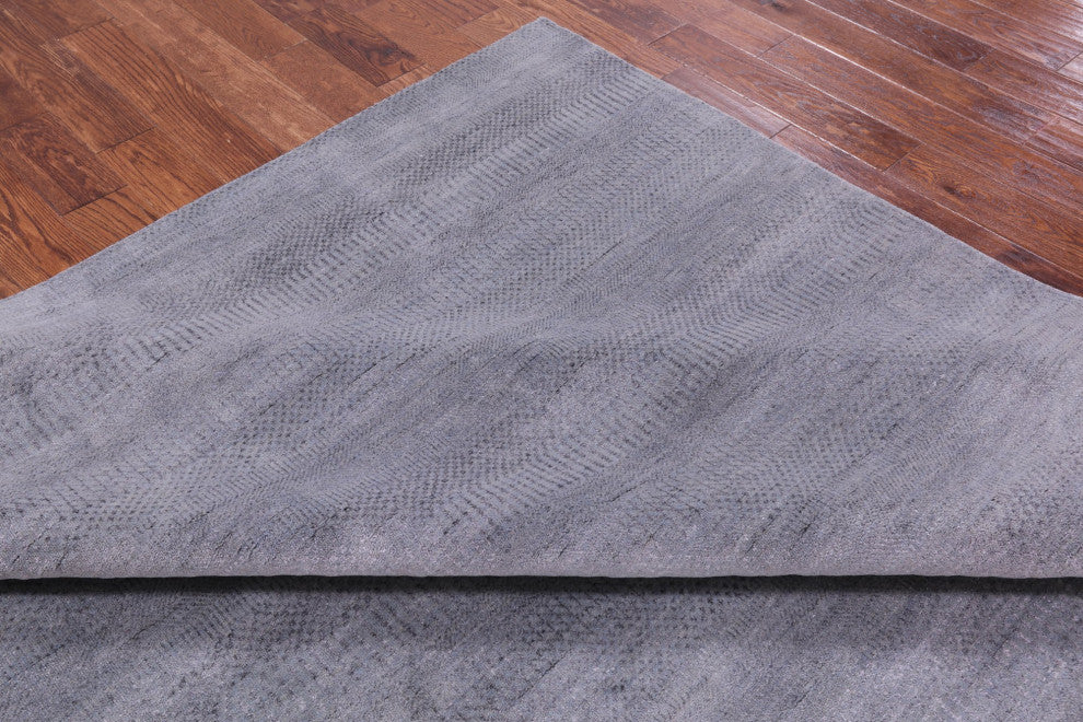 8' 3" X 10' 2" Savannah Grass Handmade Wool and Silk Rug Q11441