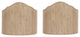 Set of 2 Wall Sconce Shield Clip on Half Lampshades, Beige Linen