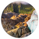 Hike In Norway Mountains, Landscape Disc Metal Artwork, 11"