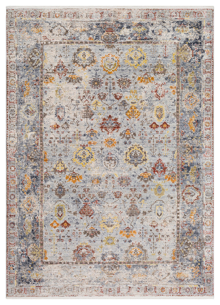 Liverpool Updated Traditional Charcoal, Gray Area Rug, 2'x3'