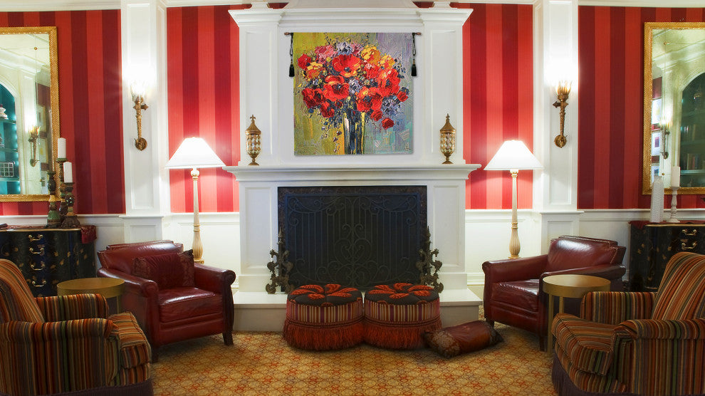 Coquilicots by Pejman Belgian Wall Tapestry