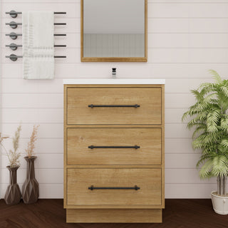 Victoria 24" Solid Wood Bath Vanity, Oak