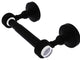 Pacific Grove 2-Post Toilet Paper Holder with Groovy Accents, Matte Black
