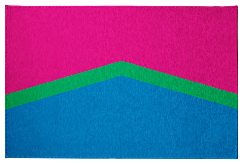 Polysexual Chevron Chenille Rug, Polysexual Chevron, 4'x6'