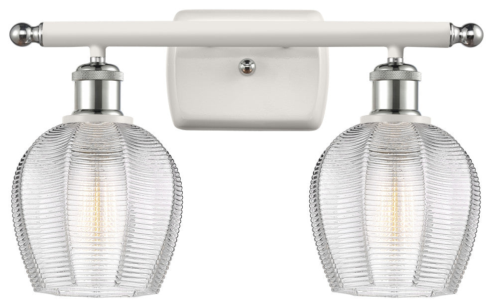 Innovations 516-2W-WPC-G462-6-LED 2 Light Vanity Light, White, Polished Chrome