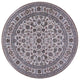 8' Round Persian Nain Hand-Knotted Wool and Silk Rug Q9366