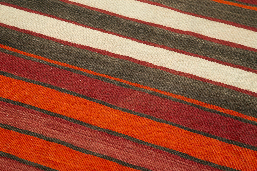 Rug N Carpet - Handwoven Oriental 2' 8" x 10' 9" Rustic Runner Kilim Rug