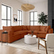 Cali Modular 5-piece L-Sectional, Rust