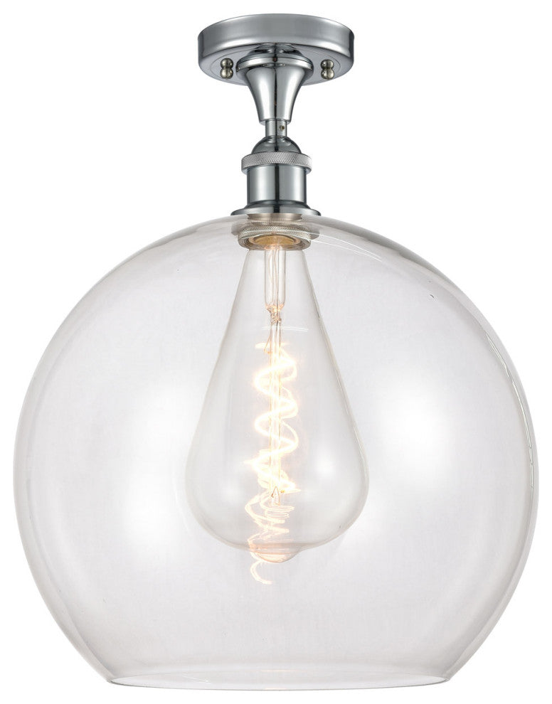 Innovations 516-1C-PC-G122-14 1-Light Semi-Flush Mount, Polished Chrome