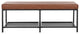 Safavieh Yomi 2 Rail Shelf Bench, Brown/Black