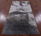 3' 7" X 7' 7" Wool and Silk Handmade Abstract Rug Q9073