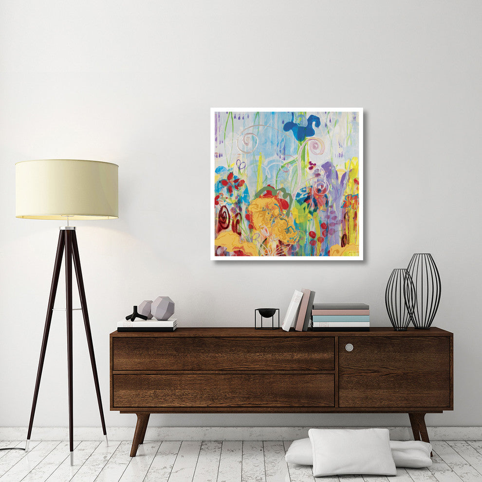 "Good Morning Garden" Digital Paper Print by Joan Elan Davis, 38"x38"