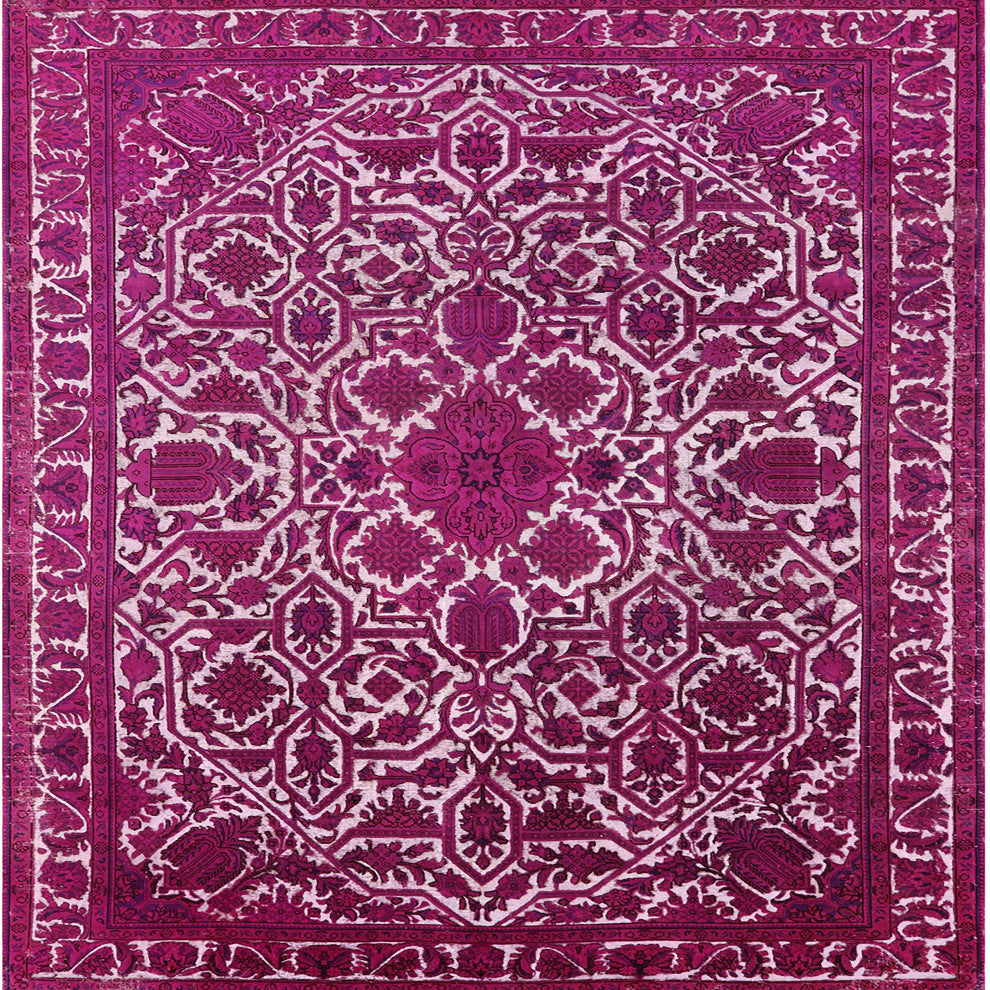 Ahgly Company Indoor Square Mid-Century Modern Area Rugs, 3' Square