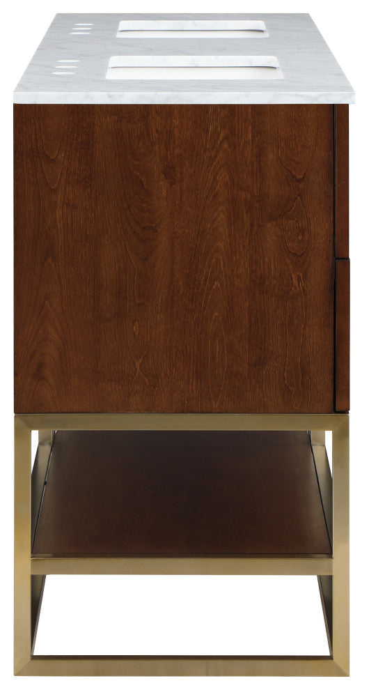 Monad Bathroom Vanity, Walnut, 60" Wide