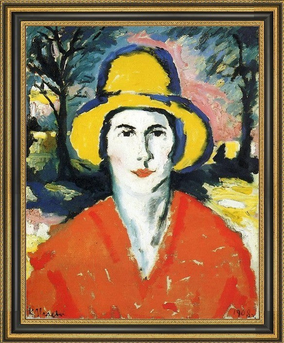 Kazimir Malevich Portrait Woman Yellow Hat