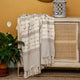 Parkland Collection Ishan Eclectic Beige 52" x 67" WOVEN HANDLOOM Throw