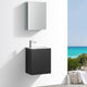 Valencia 20" Black Wall Hung Bathroom Vanity Set, Cabinet, Faucet, FFT1030BN