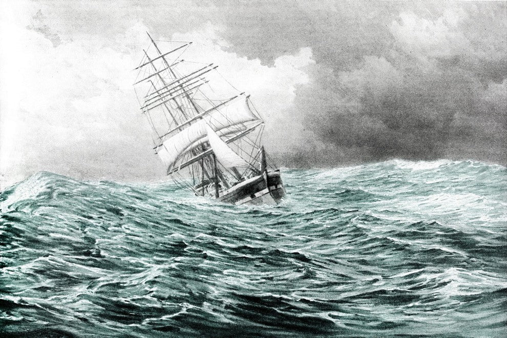 "Rough Waters" Painting Print on Wrapped Canvas