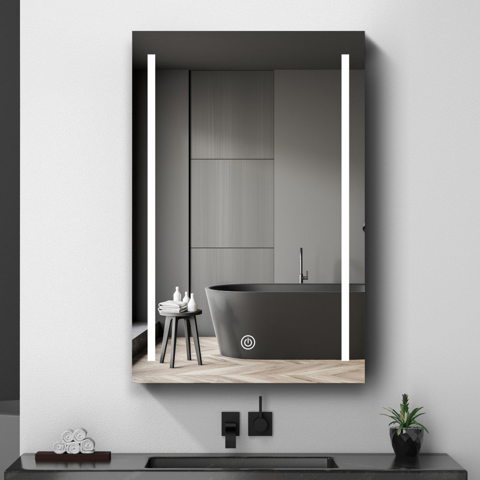 DIY LED Bathroom Medicine Cabinet With Mirror Left Door