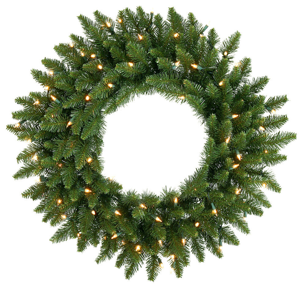 Vickerman Camdon Fir Wreath, 30", Clear Lights