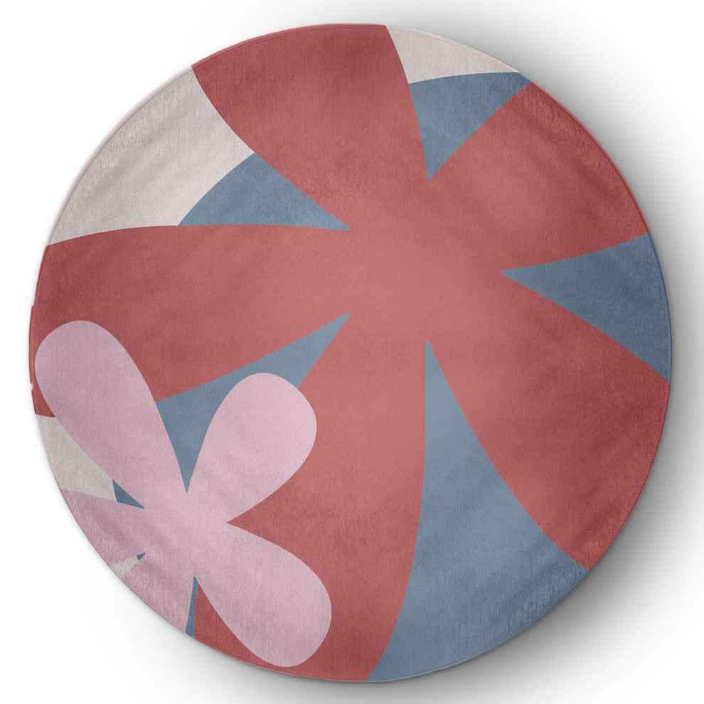 Bold Flowers Modern & Contemporary Chenille Area Rug