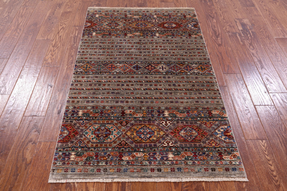 3' 3" X 5' 3" Hand Knotted Khorjin Super Kazak Rug Q11072