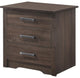 Glory Furniture Hudson 3 Drawer RTA Nightstand in Wenge