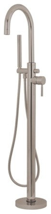 Kingston Brass Freestanding Tub Faucet With Hand Shower, Brushed Nickel