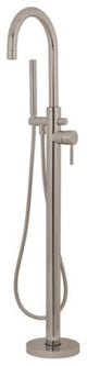Kingston Brass Freestanding Tub Faucet With Hand Shower, Brushed Nickel