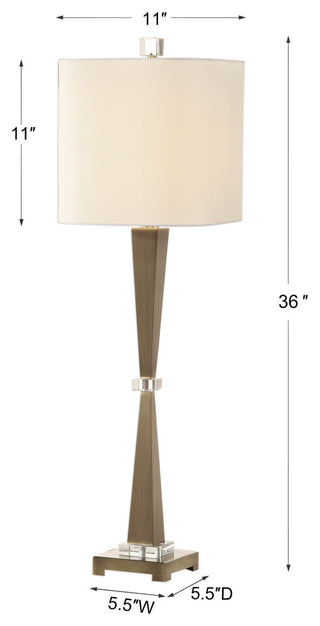 New Uttermost Niccolai Antiqued Nickel Lamp