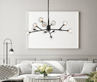 Elegant Lighting 3509D35 Graham 12 Light 35"W Multi Light Pendant - Gold /